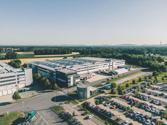 Aerial view of the arvato logistics site in harsewinkel germany